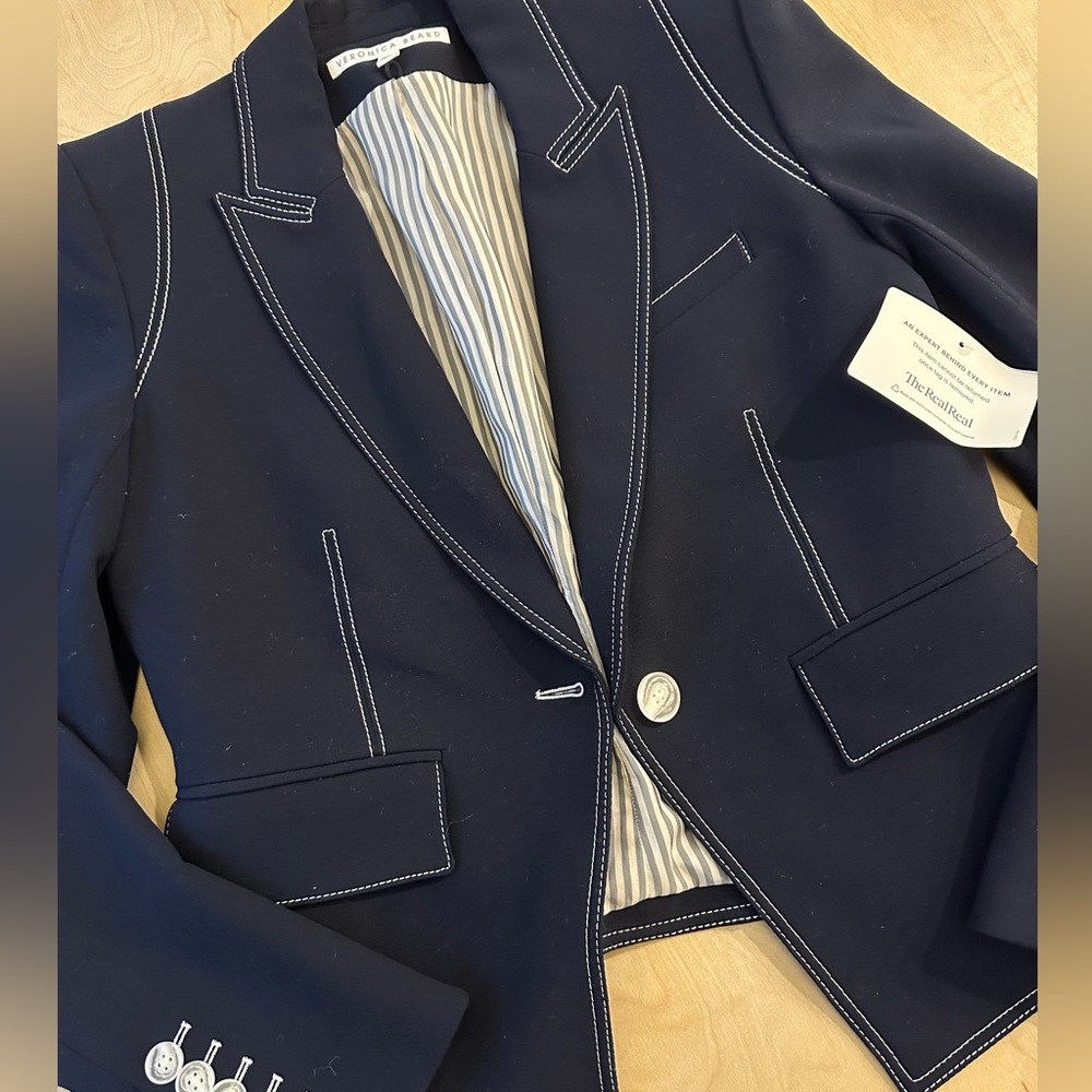 Veronica Beard Two Toned Trim Blazer